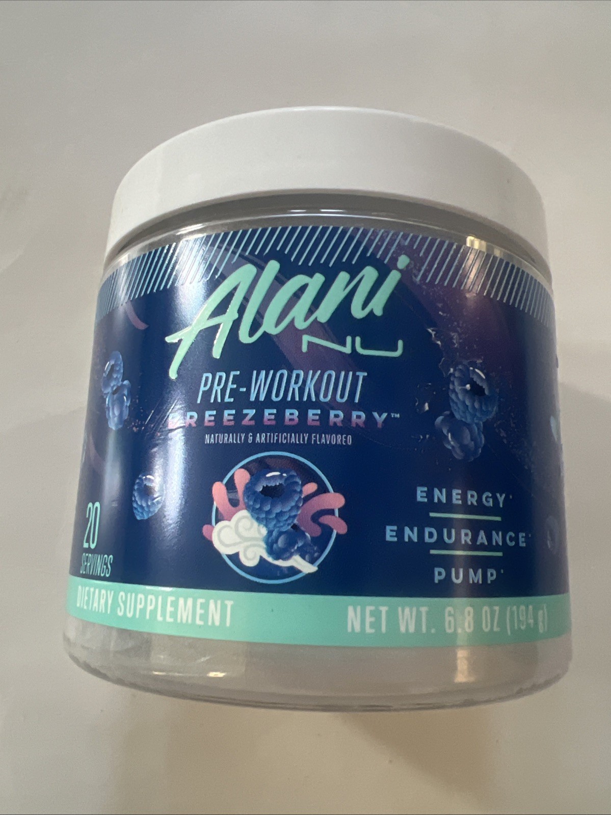 Alani Nu Pre-Workout Breezeberry 6.8 oz 20 Servings Exp 5/26 NEW