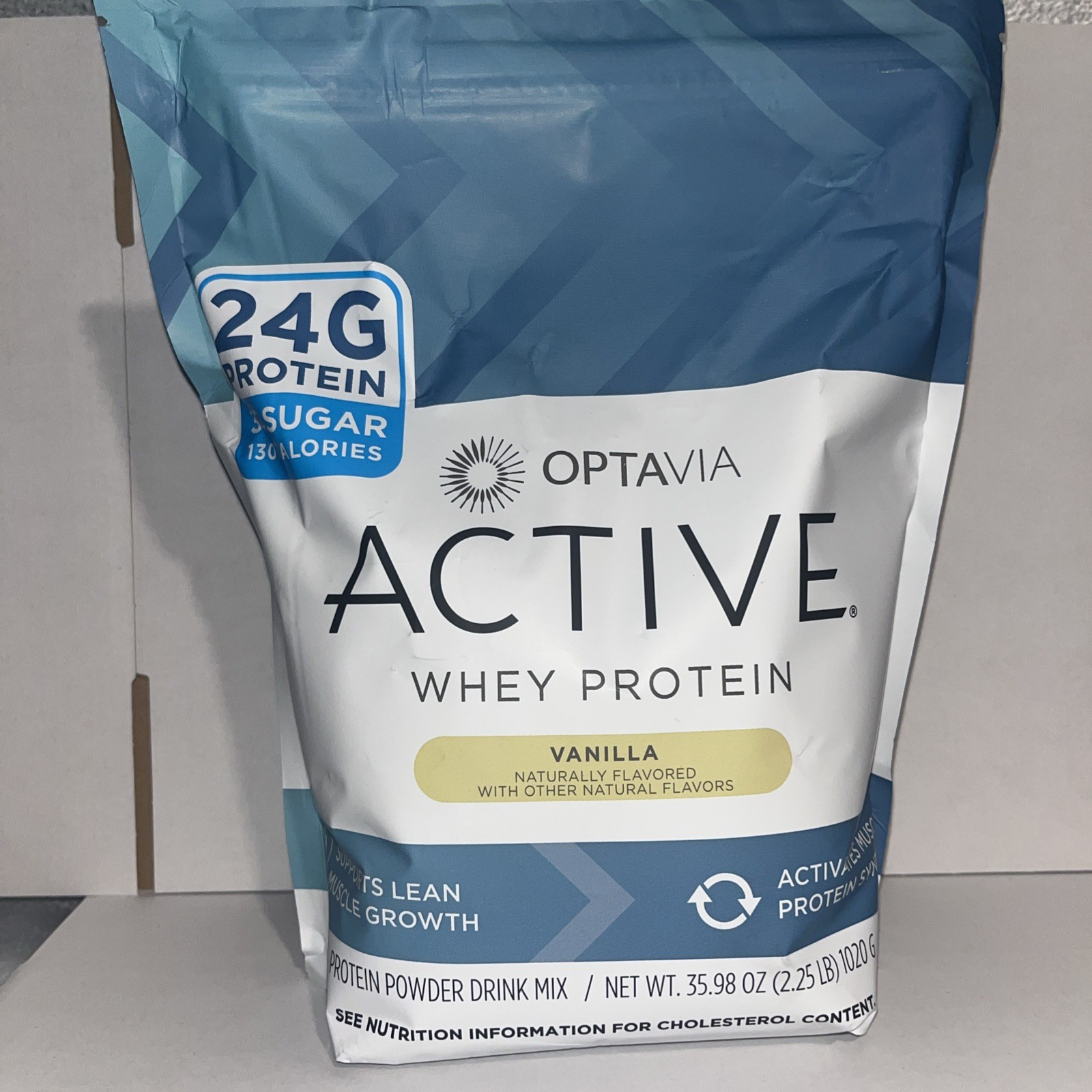 Optavia Active Whey Protein Vanilla Drink Mix 30 Servings 24g Protein Exp 3/27