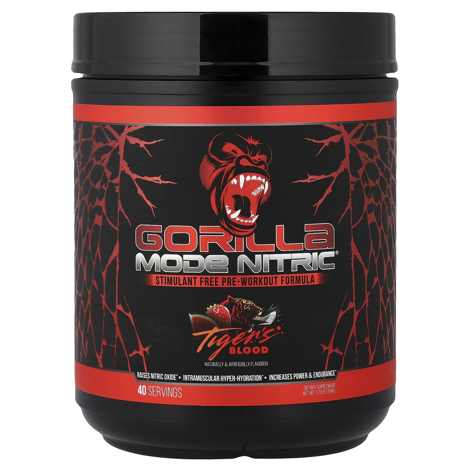 Mode Nitric®, Stimulant Free Pre-Workout Formula, Tiger’s Blood, 1.73 lb (784 g)
