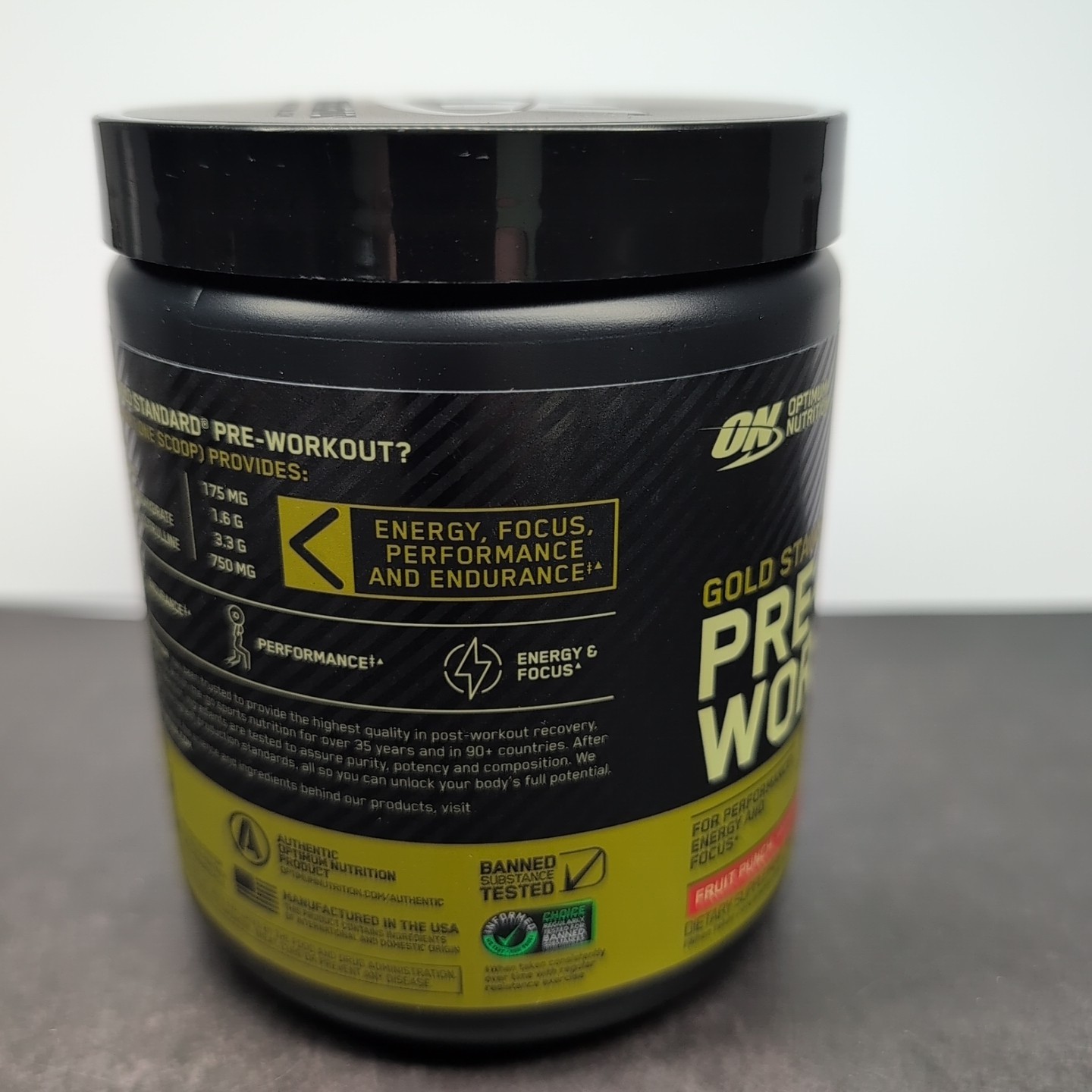 Optimum Nutrition Gold Standard Pre-Workout Fruit Punch 10.58 oz 01/06/2027