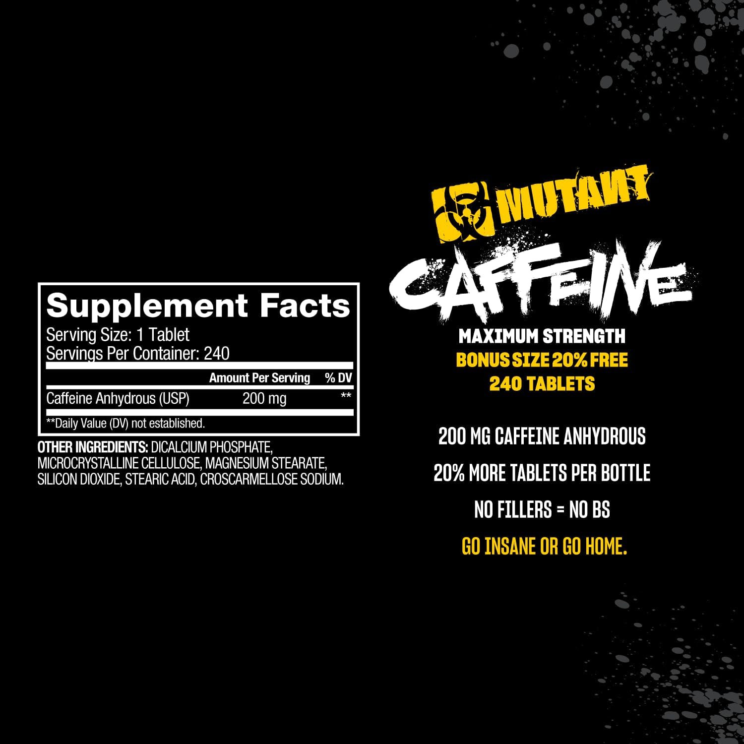 Caffeine Pills – Pharmaceutical-Grade Pure Caffeine Supplement for Boosting E…