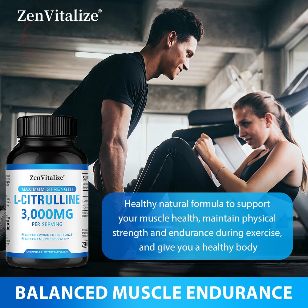 L-Citrulline Support Workout Endurance Gluten Free & Non-Gmo 30/60/120 Capsules
