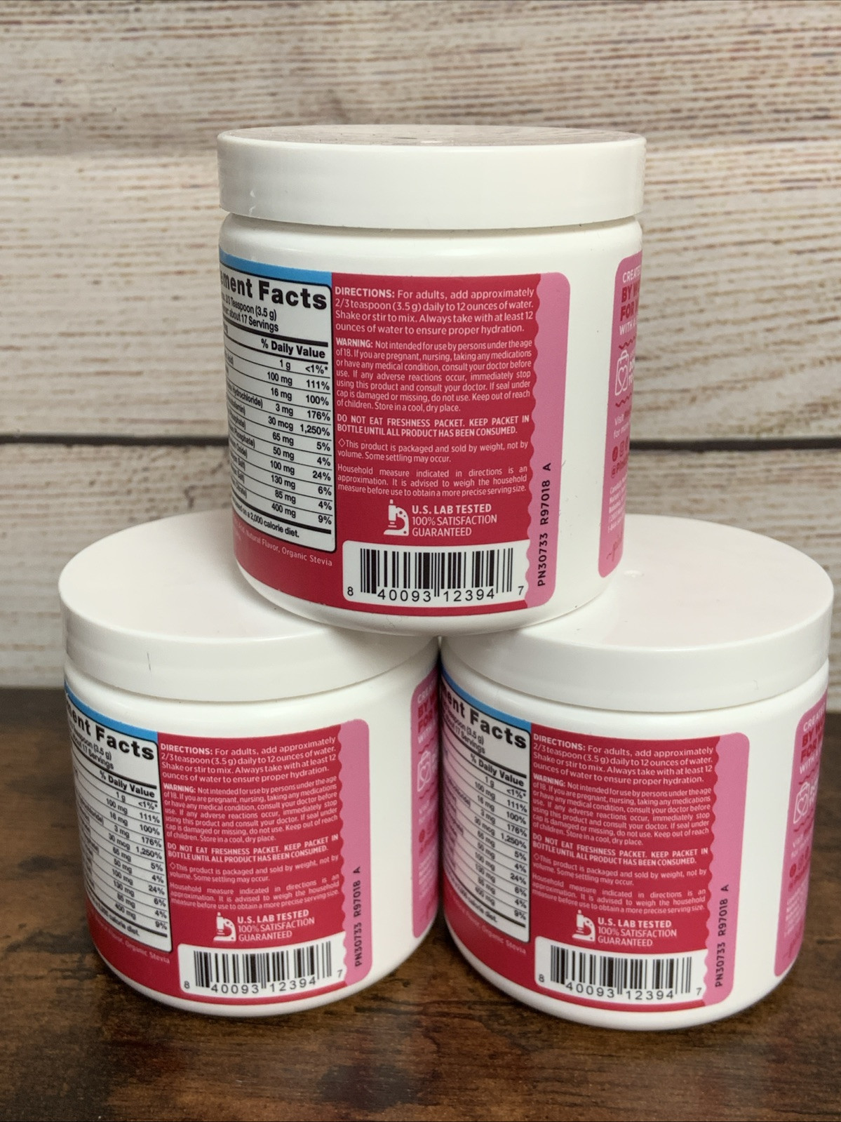 3X Nature’s Truth Electrolyte Hydration B Vitamins Powder Lemon Pink Women 10/26