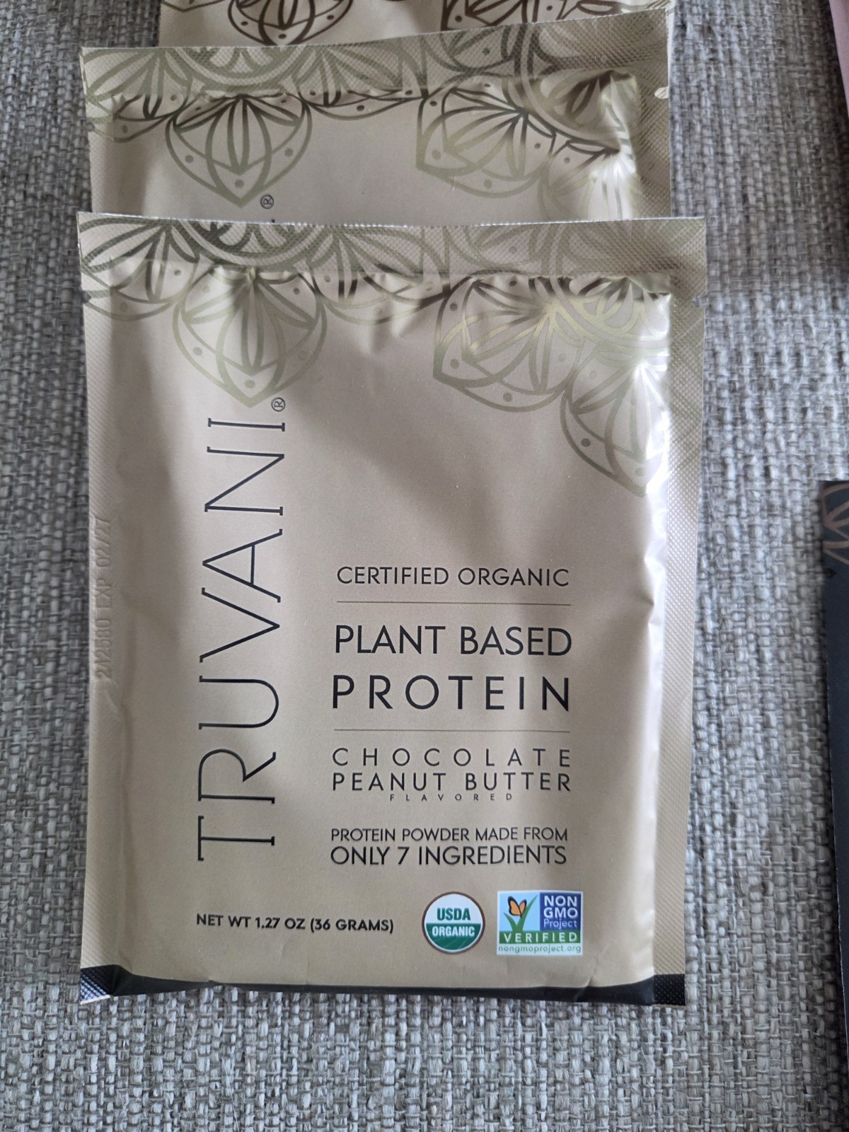 Truvani Certified Organic Non-GMO Plant-Based Protein Powder Sample Pack
