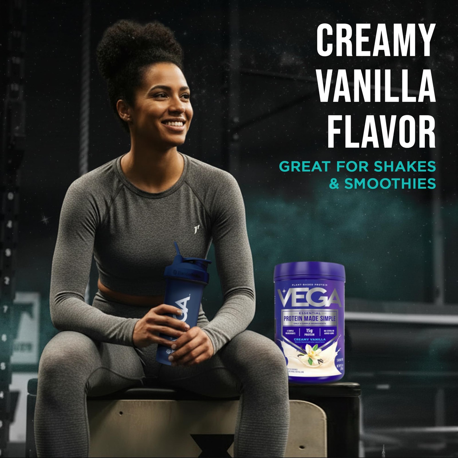 Vega Protein Made Simple Plant-Based Vanilla 9.2 Ounce (Pack of 1),