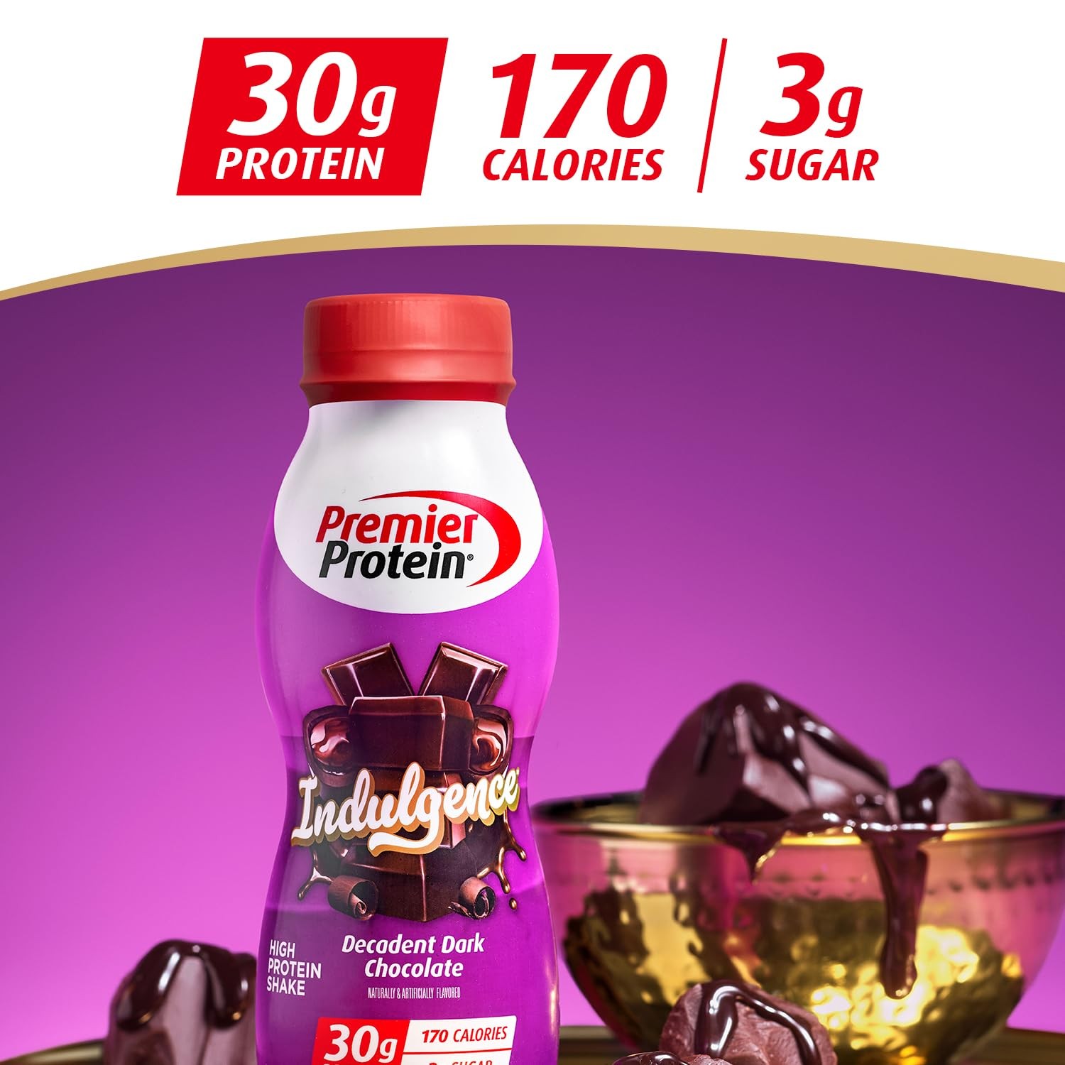 Premier Protein Shake Indulgence Decadent Dark Chocolate 30G Protein 170