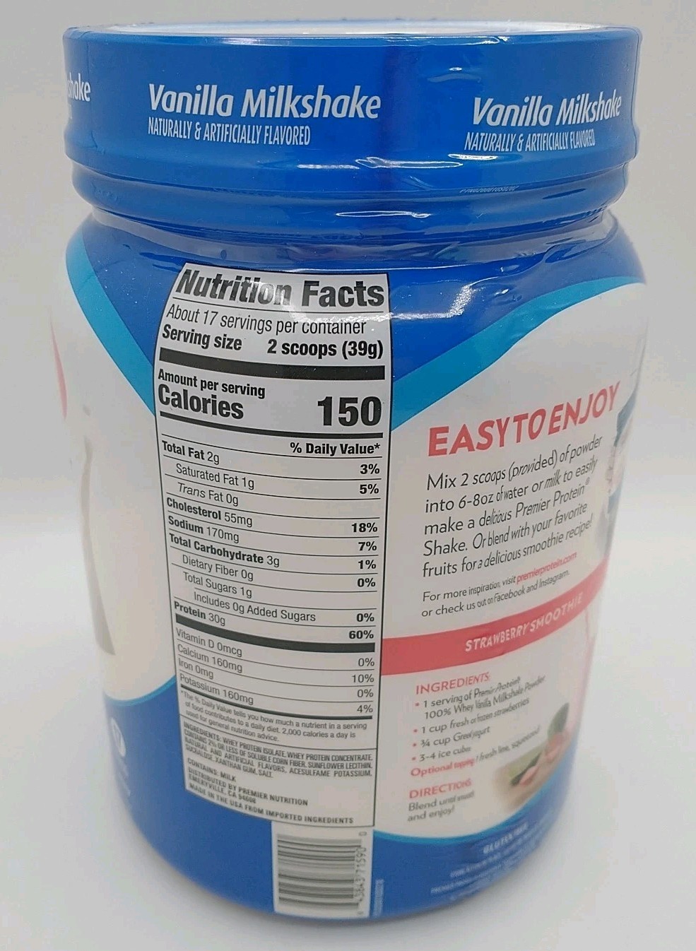Premier Protein Whey Protein Powder Vanilla 23.3oz- Sealed Expires 3/10/27
