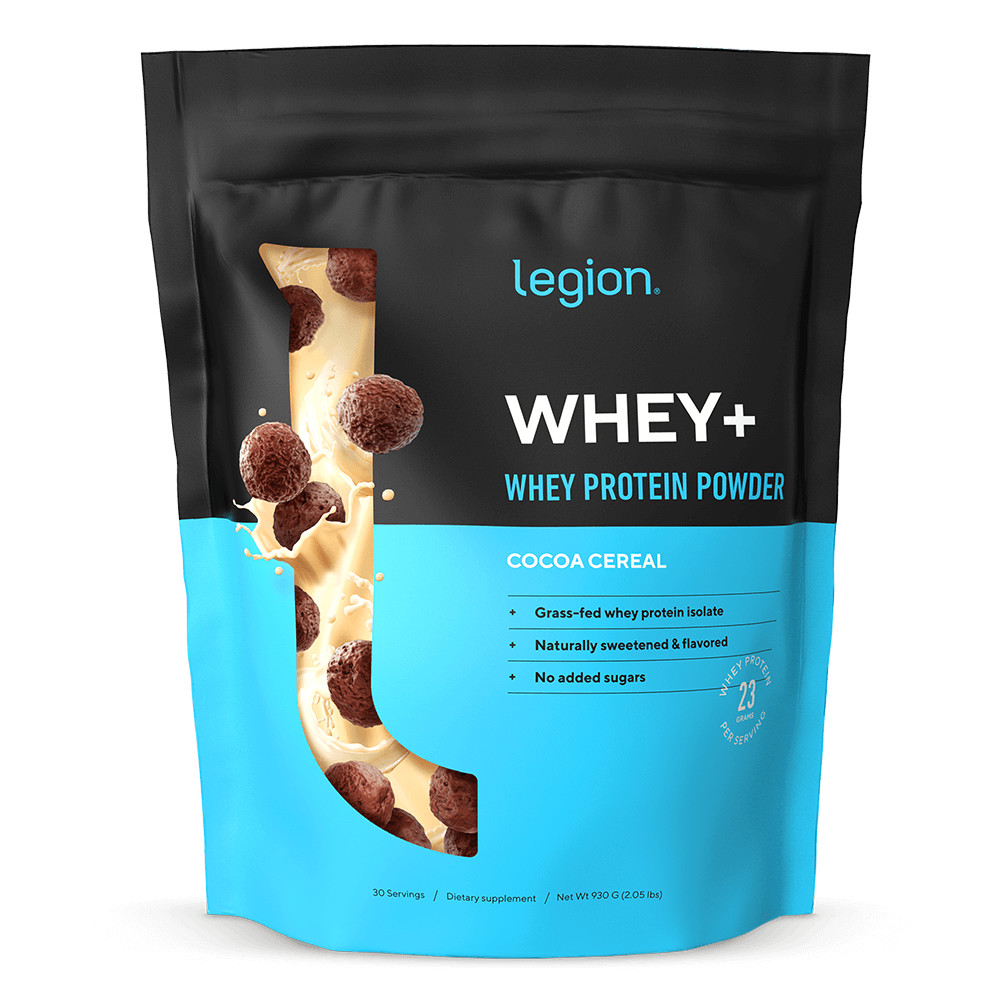 Legion Whey+ Whey Isolate Protein Powder, Cocoa Cereal, 30 Servings