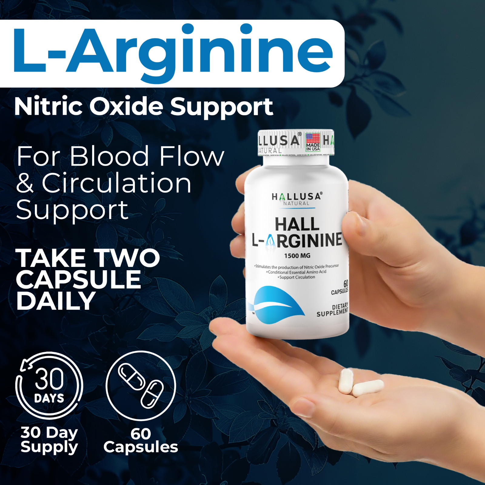 L-ARGININE , Extra Strength Nitric Oxide & Circulation Boost – Muscle RECOVERY