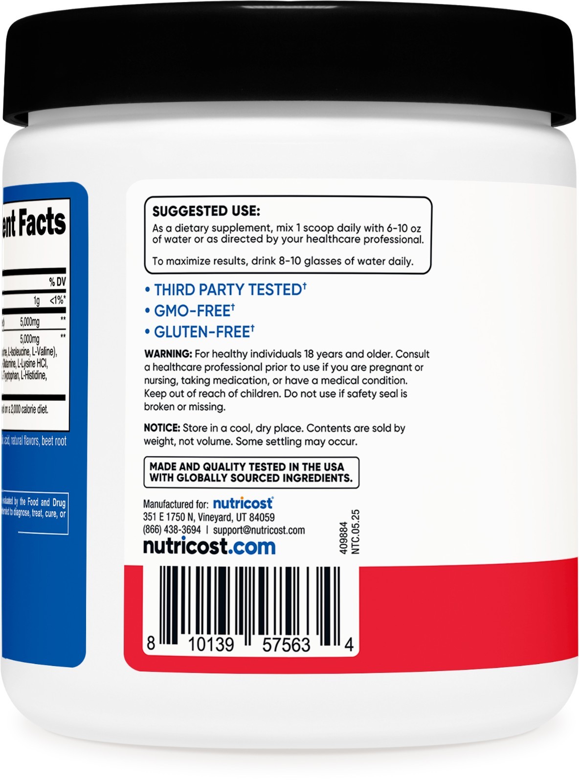 Nutricost Creatine + Aminos 30 Servings (Fruit Punch Flavored)