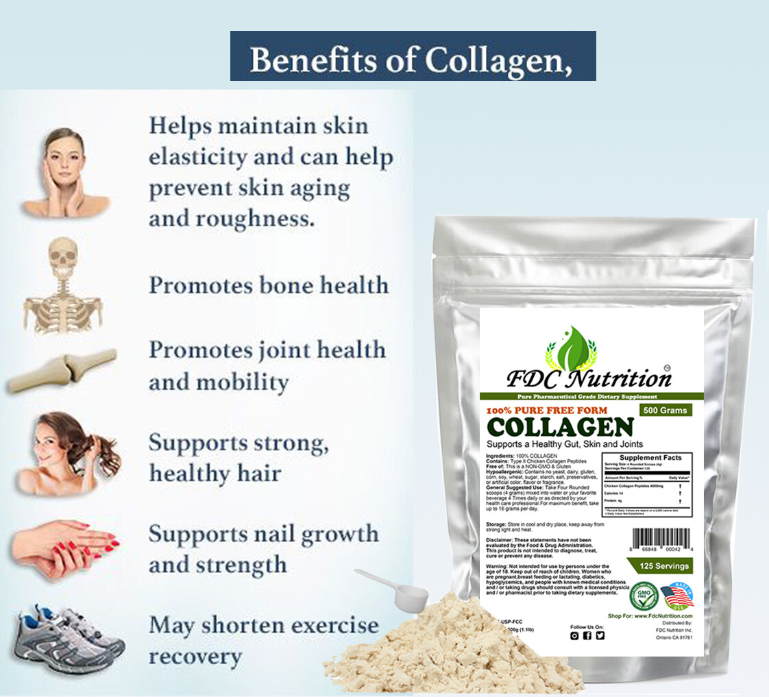 3.3 lb (48 OZ) Collagen Peptides Hydrolyzed Anti-Aging Protein Powder