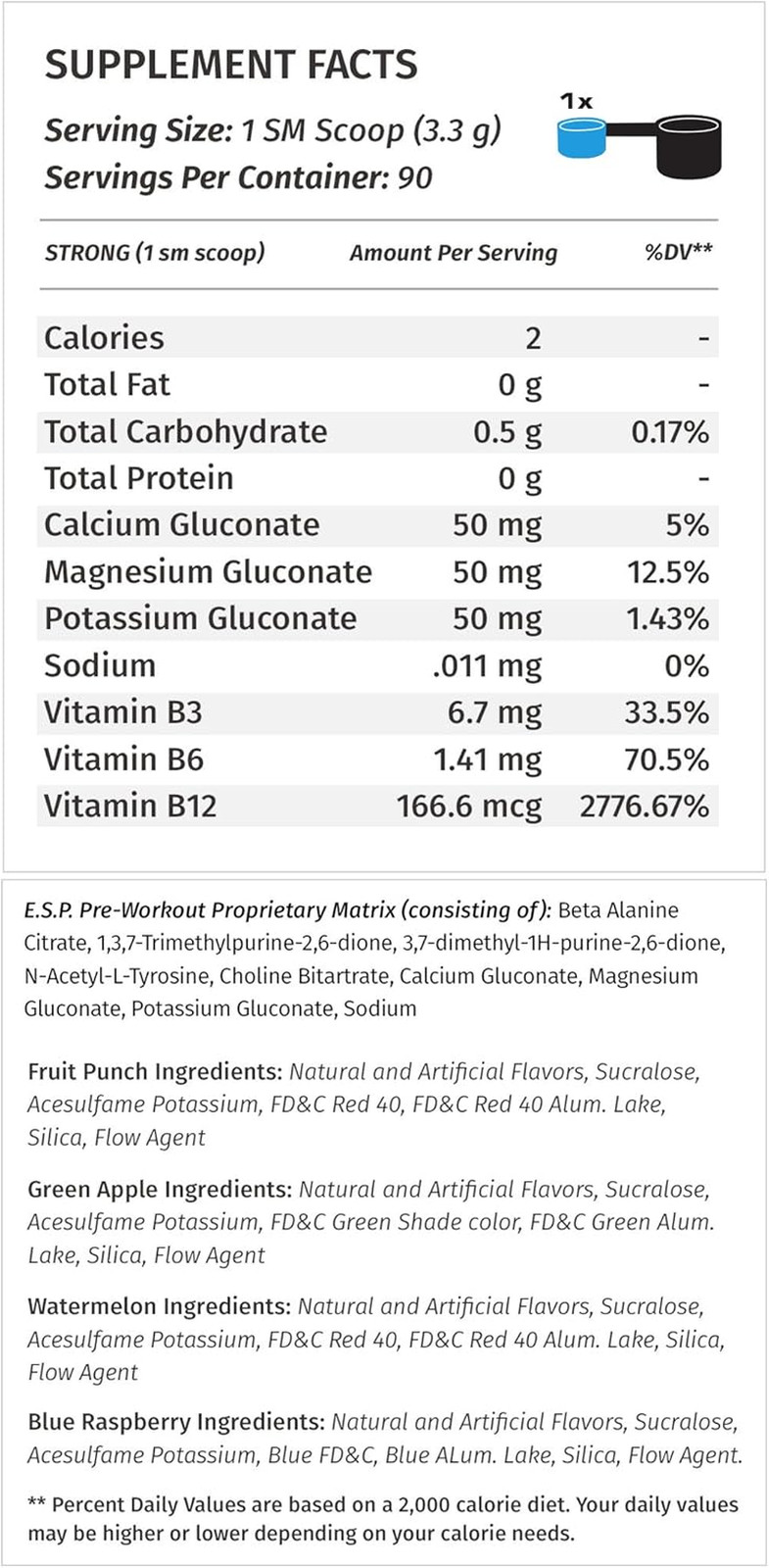 Metabolic Nutrition | ESP – Stimulating Pre Workout, Pre Intra Workout Supplemen