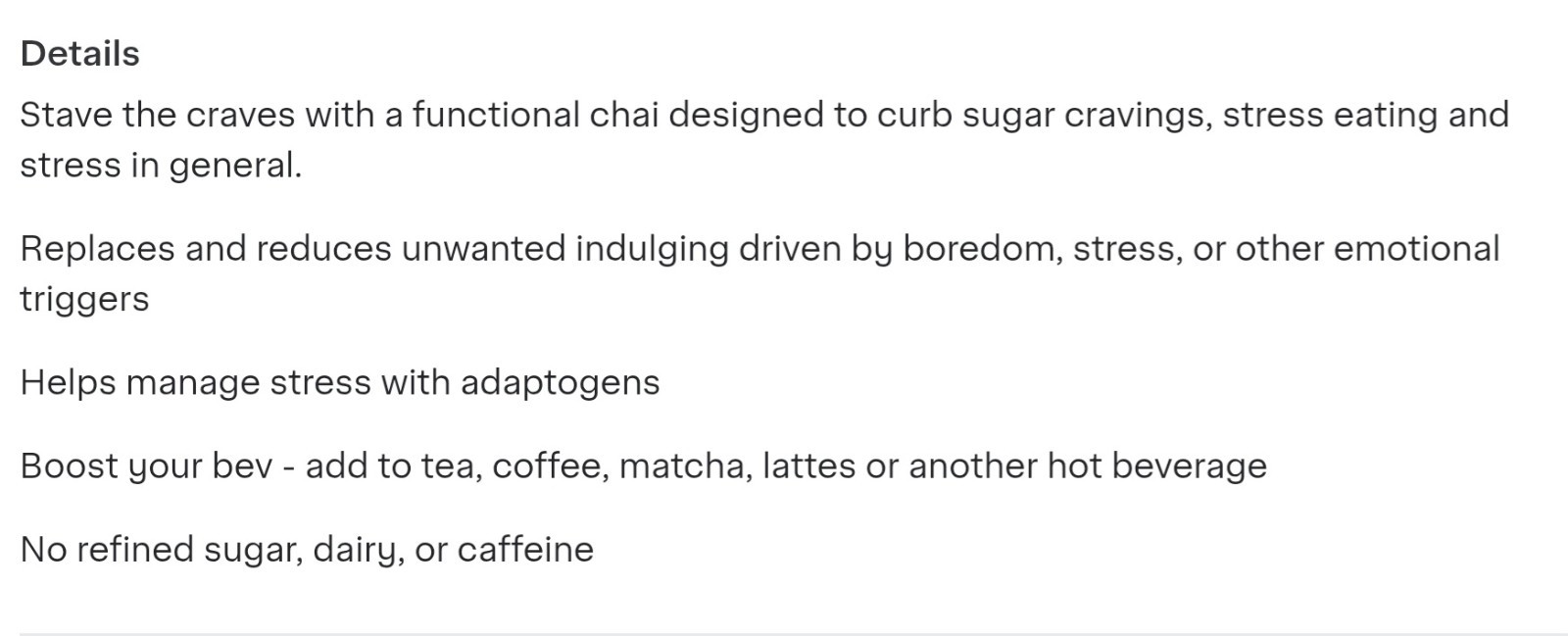 Wile STAVE THE CRAVE 3.4 oz (30 Serv) Reduce Sugar Crave Chai Drink BESTBY 07/26