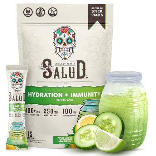 Salud 2-in-1 Hydration Packets + Immunity Electrolytes Powder – Cucumber Lime