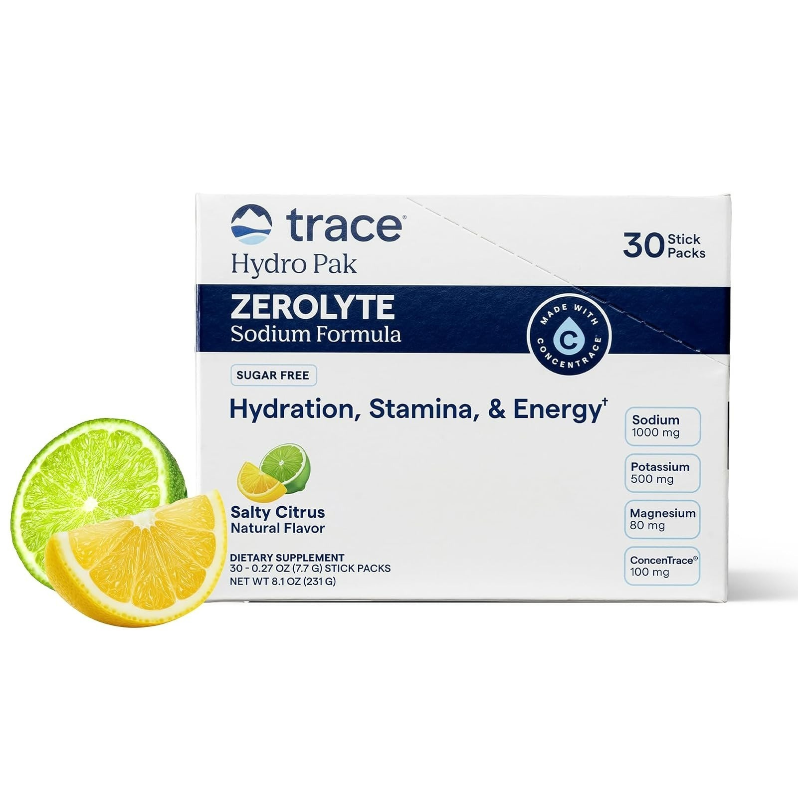 ZeroLyte Electrolyte Drink Mix – Salty Watermelon, 30 Packets