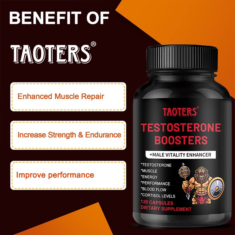 Testosterones Booster for Men High Strength Support Test Boost 120 Capsules