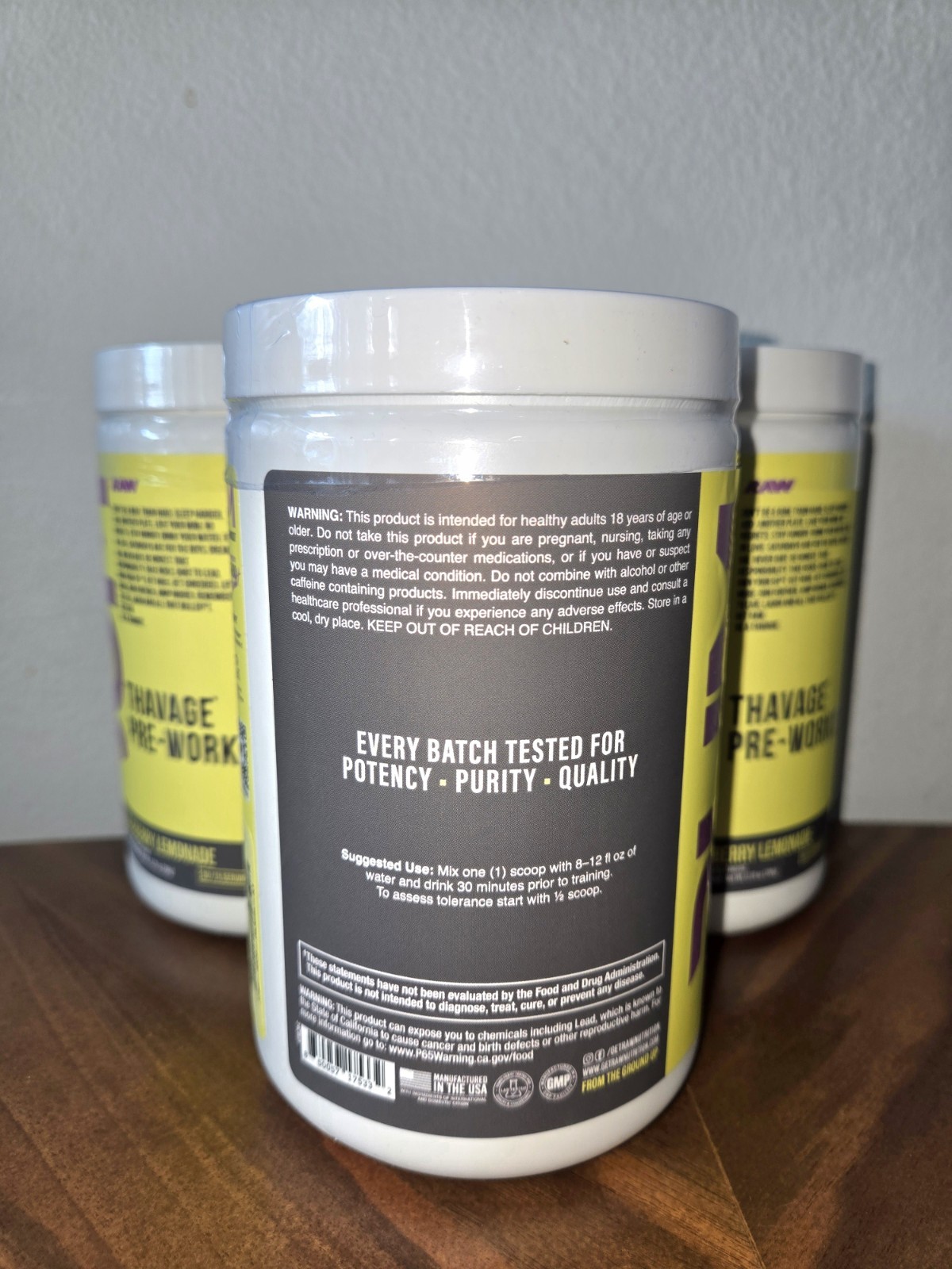 Bum Thavage Pre-Workout Powder Blackberry Lemonade 30 Servings Gym Training