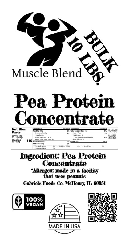 Pea Protein Concentrate Bulk Wholesale 10 Pounds, Pure, All Natural, Vegan, USA