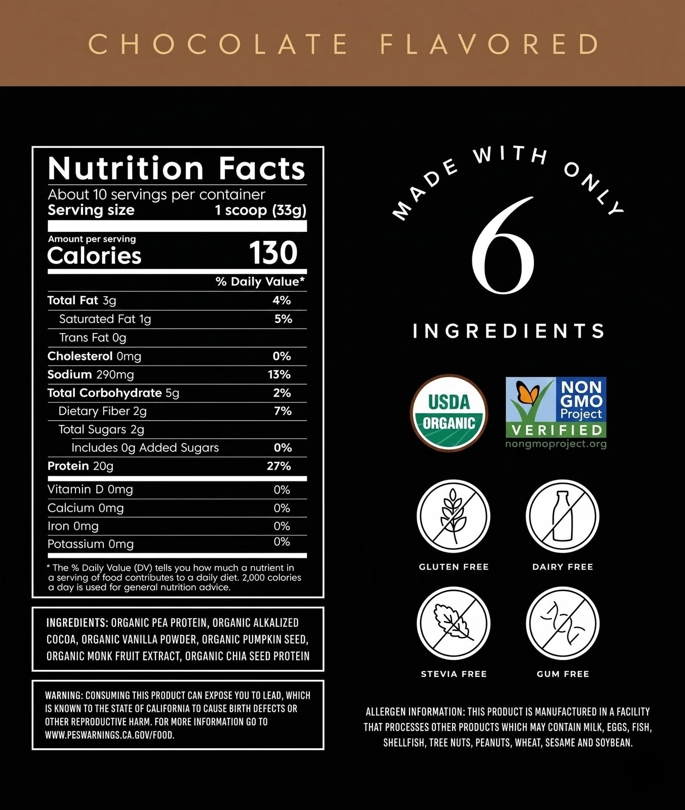 Truvani Organic Vanilla Vegan Pea Protein Powder, 10.47 Ounces