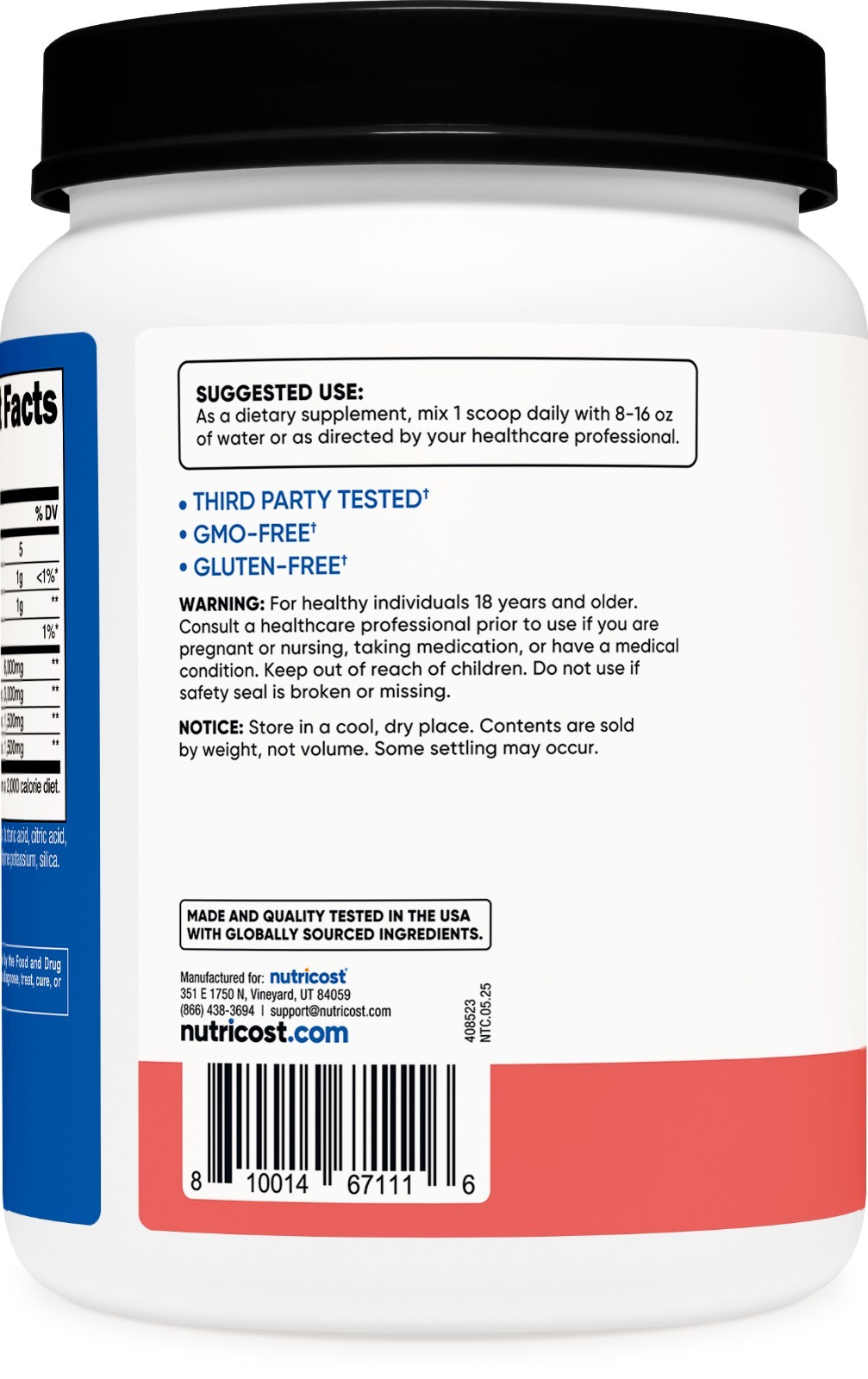 Nutricost BCAA Powder 2:1:1 – 120 Servings (Watermelon)