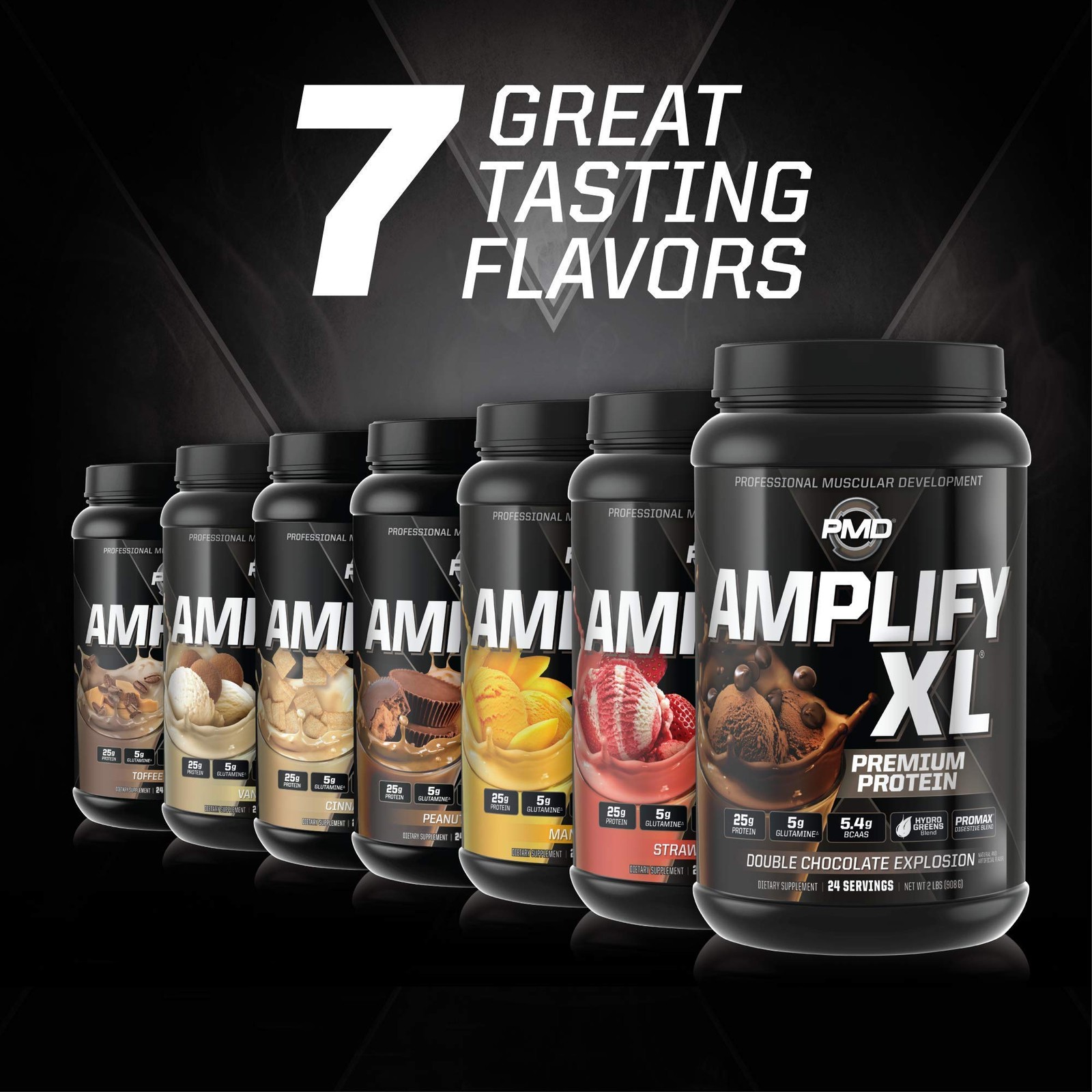 Amplify XL Chocolate Protein Powder 2 Pound Lean Muscle Recovery Supplement