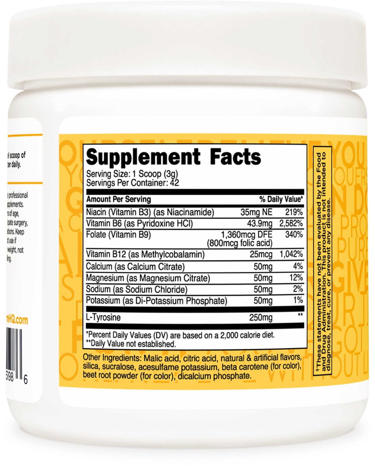 TransformHQ Hydration 42 Servings (Peach Mango) – Electrolytes, Mental Clarity