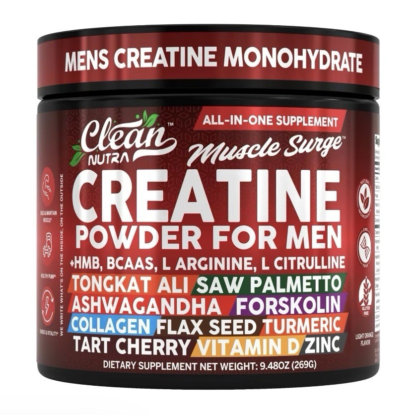 Clean Nutra Muscle Surge – All-in-One Creatine Powder for Men